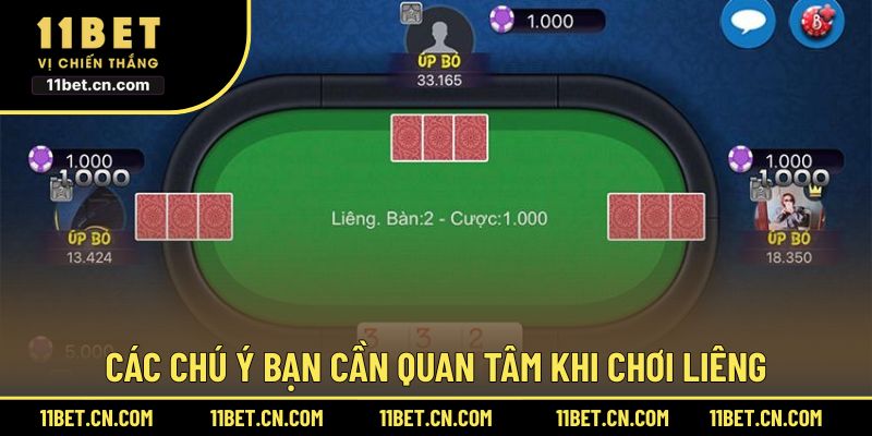 Các chú ý bạn cần quan tâm khi chơi liêng